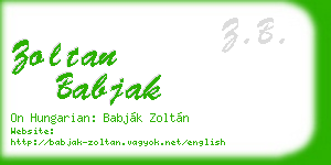 zoltan babjak business card