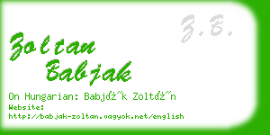 zoltan babjak business card